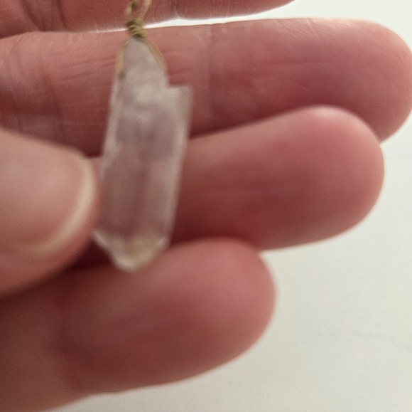 Free People Layered Gold Tone Necklace w/ Quartz Lariat Boho Festival - Picture 3 of 14